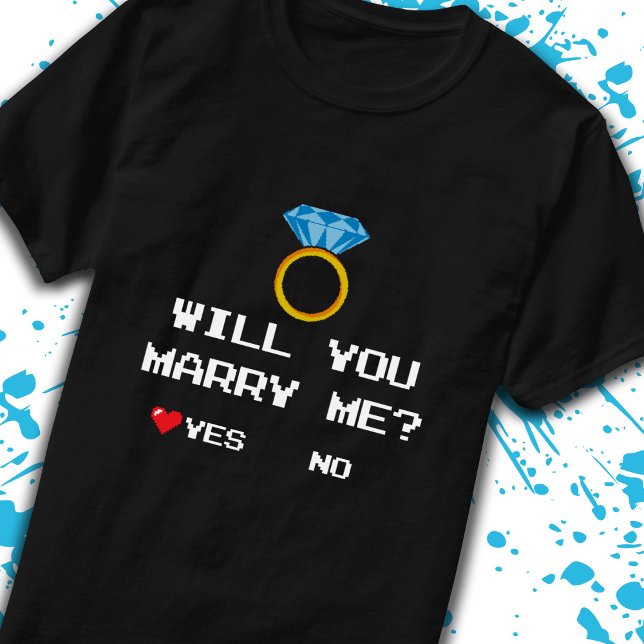 Camiseta Gamer Pareja Propuesta Se Casará Conmigo Sí No (Subido por el creador)