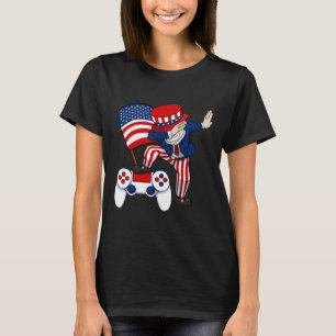 Camiseta Gamer Patriota Controlador De Videojuegos 4 De Jul