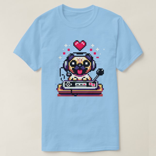 Camiseta Gamer Perro - Diseño de Amante de Videojuego de Ar (Diseño del anverso)