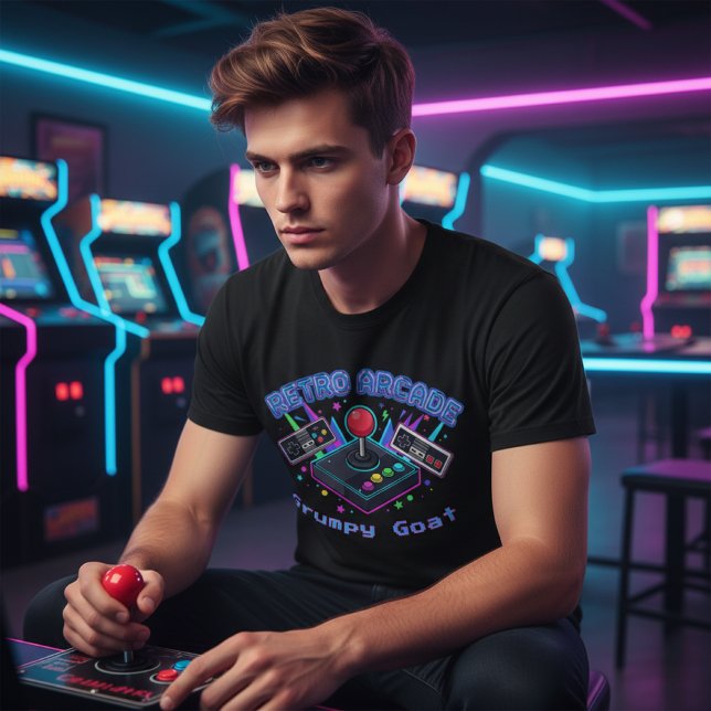 Camiseta Gamer personalizable de Arcade Retro de los 80 (Subido por el creador)