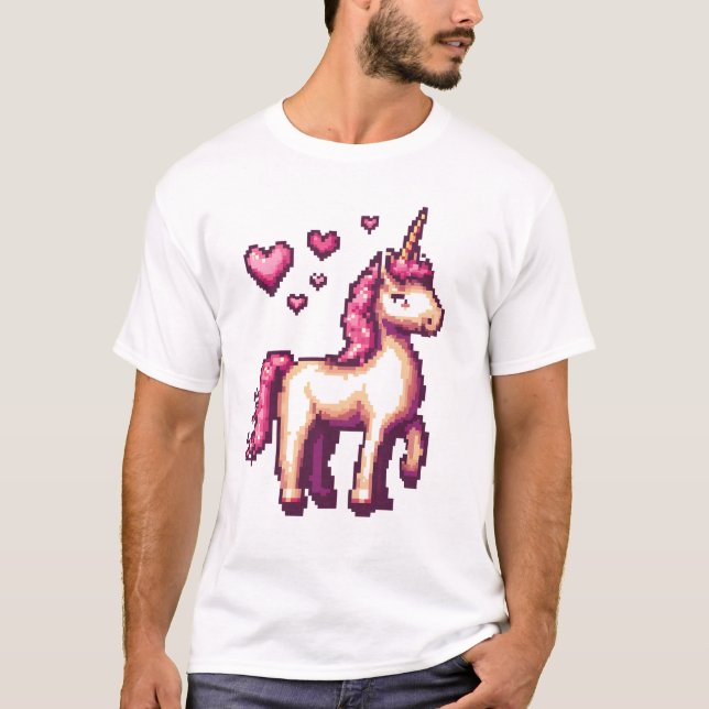 Camiseta Gamer Pixel Unicorn (1) (Anverso)