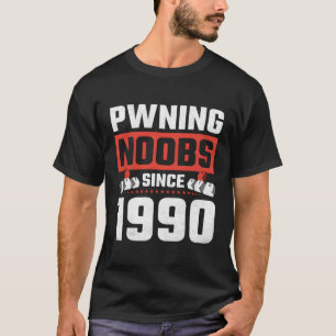 Camiseta Gamer Pwning Noobs desde el juego Wasf de 1990