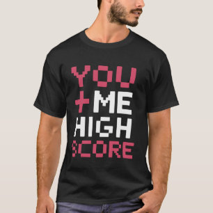 Camiseta Gamer Romance Video Games Heart Pixel Art Gaming P