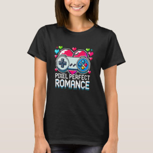 Camiseta Gamer Romance Video Games Heart Pixel Art Gaming P