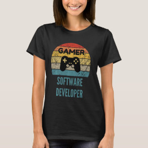 Camiseta Gamer Software Developer Vintage 60s 70s Gaming