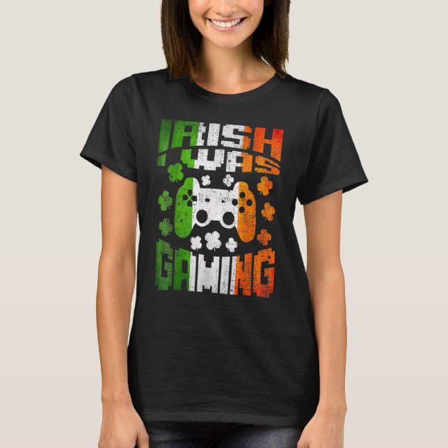 Camiseta Gamer St Patricks Day Video Game Controller Shamro (Anverso)