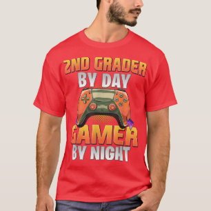 Camiseta Gamer Students Funny Gaming 2nd Grader By Day Game