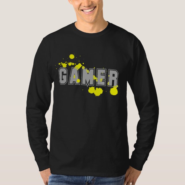 Camiseta gamer t-shirts yellow (Anverso)