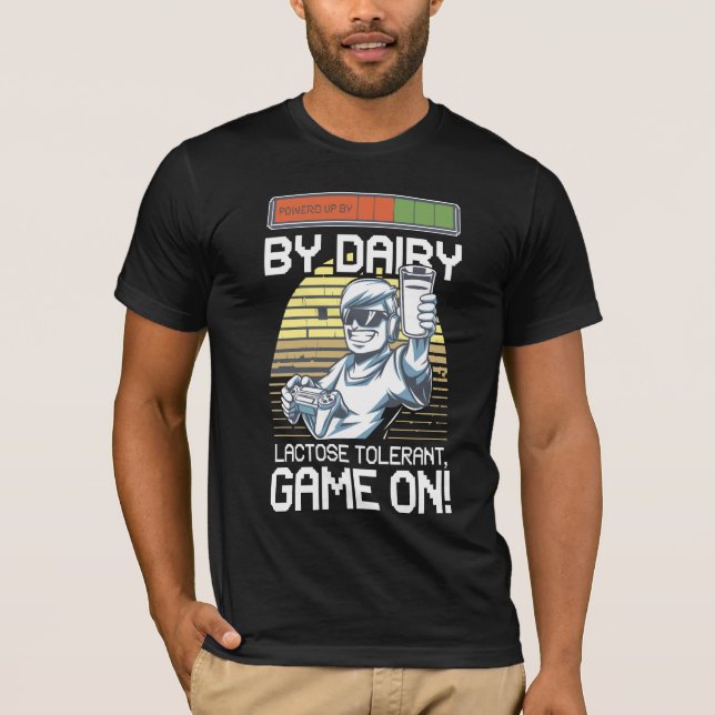 Camiseta Gamer tolerante a la lactosa (Anverso)
