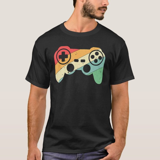 Camiseta Gamer Vintage Retro Video Game Controller Gaming (Anverso)