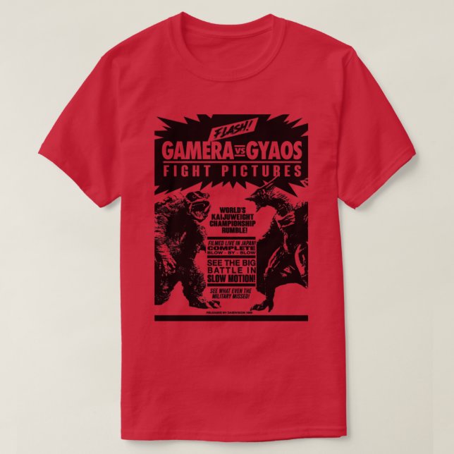 Camiseta GAMERA vs GYAOS (Diseño del anverso)