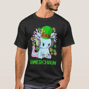 Camiseta Gamerchaun Axolotl Control de videojuegos St Patri