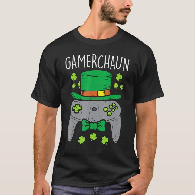 Camiseta Gamerchaun Irish Gaming St Patricks Day Boys Men G (Anverso)