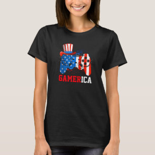 Camiseta Gamerica Video Game Controller Bandera Americana 4