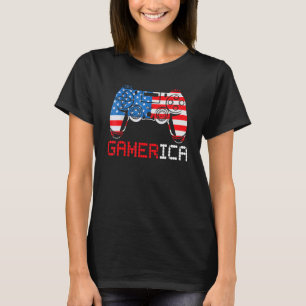 Camiseta Gamerica Video Game Controller Bandera Americana 4