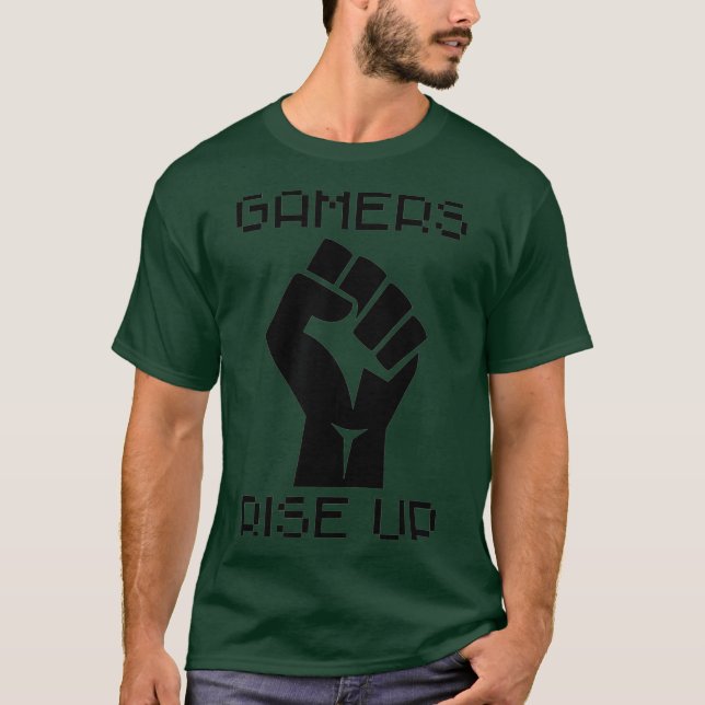 Camiseta Gamers Rise Up Video Gaming (Anverso)