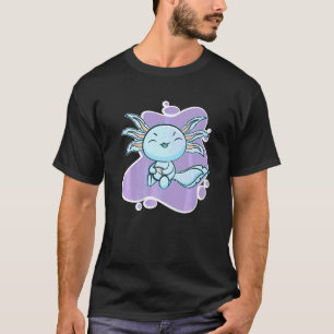 Camiseta Gamesolotl Ajolote Azul Jugando Videojugador Camin