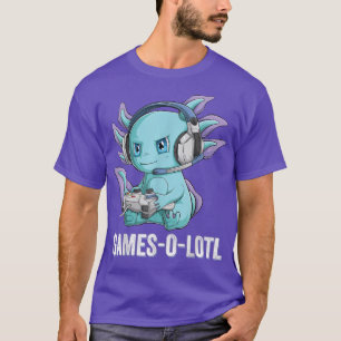 Camiseta Gamesolotl Aolotl Video Gamer Kawaii Anime boys ki