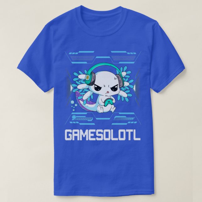 Camiseta Gamesolotl Aolotl Video Gamer Kawaii Pastel Gótico (Diseño del anverso)