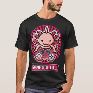Camiseta Gamesolotl Axolotl Cute Kawaii Anime Gaming Kids B