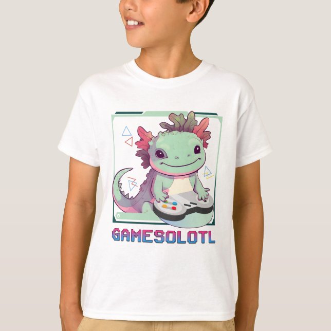 Camiseta Gamesolotl Axolotl Gaming (Anverso)