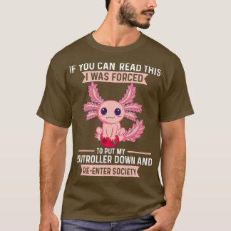 Camiseta Gamesolotl Axolotl Jugando Videojuegos Para Niños