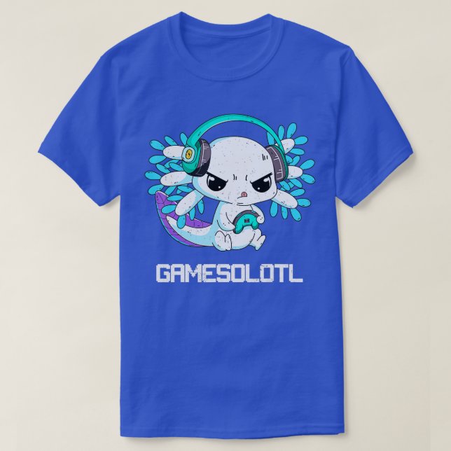Camiseta Gamesolotl Axolotl Niños Salamander Cute Axolotl (Diseño del anverso)