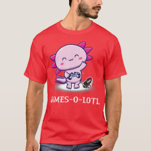 Camiseta Gamesolotl Axolotl Pescado Jugando Videojuegos Liz