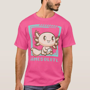 Camiseta Gamesolotl Axolotl Pescado Jugando Videojuegos Liz