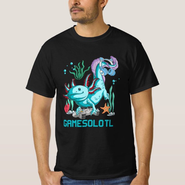 Camiseta Gamesolotl Axolotl Video Game Kawaii Anime Japanes (Anverso)