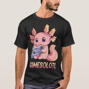 Camiseta Gamesolotl Axolotl Video Gamer Gótico Kawaii Paste