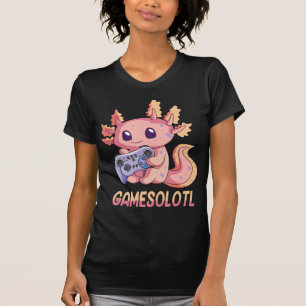 Camiseta Gamesolotl Axolotl Video Gamer Gótico Kawaii Paste
