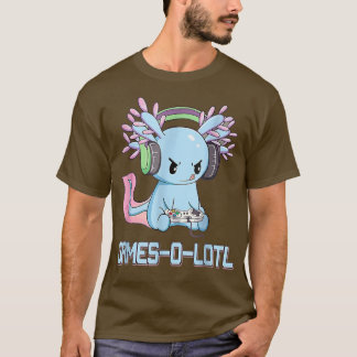 Camiseta Gamesolotl Axolotl Video Gamer Gótico Kawaii Paste