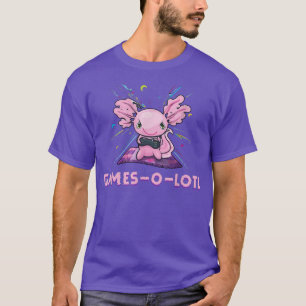 Camiseta Gamesolotl Axolotl Video Gamer Gótico Kawaii Paste