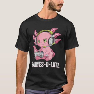 Camiseta Gamesolotl Axolotl Video Gamer Kawaii Anime chicos