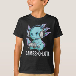 Camiseta Gamesolotl Axolotl Video Gamer Kawaii Anime chicos