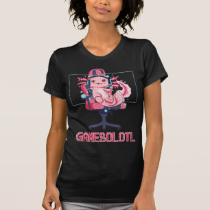 Camiseta Gamesolotl Axolotl Video Gamer Kawaii Anime Gaming