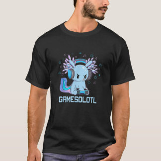 Camiseta Gamesolotl Axolotl Video Gamer Kawaii Anime Gifts 