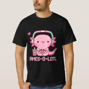 Camiseta Gamesolotl Axolotl Video Juegos Kawaii Anime Jugad