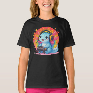 Camiseta Gamesolotl Axolotl Videojuegos Kawaii Anime Gamer