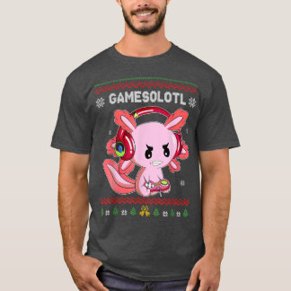 Camiseta Gamesolotl Gamer Aolotl Jugando Videojuegos Ugly C
