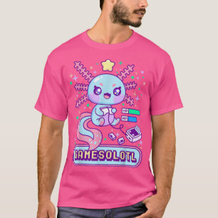 Camiseta Gamesolotl Gamer Aolotl Kawaii Cute Anime Pastel G