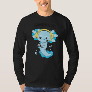 Camiseta Gamesolotl Gamer Axolotl Jugando Videojuegos Gamin