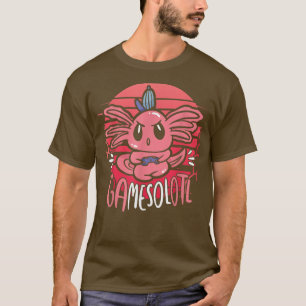 Camiseta Gamesolotl Gamer Axolotl Lover Jugando Videojuegos