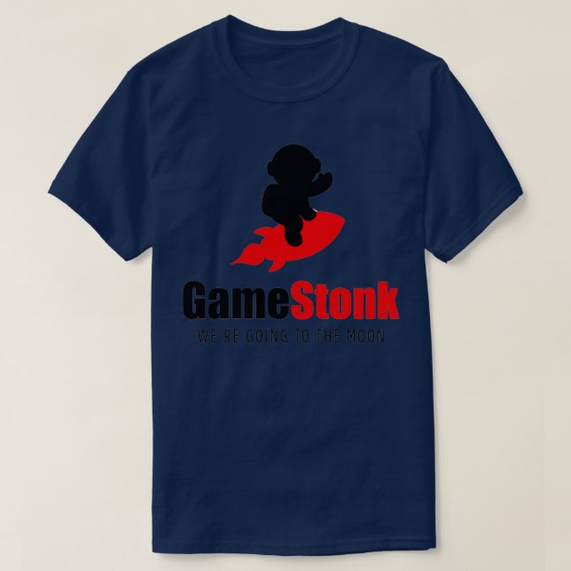 Camiseta GameStonk yendo a la luna (Diseño del anverso)