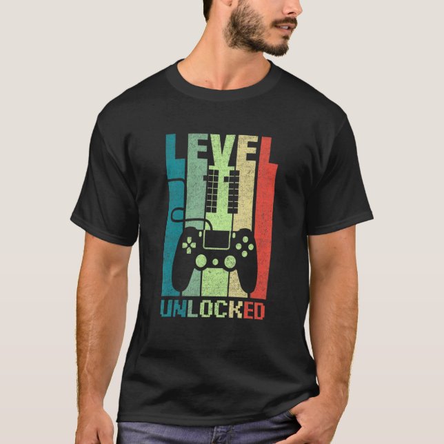 Camiseta Gami de videojuegos de 11 años de edad de Level 11 (Anverso)