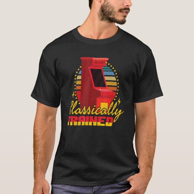 Camiseta Gamin de juegos retro de arcade entrenado de forma (Anverso)