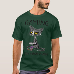 Camiseta Gaming Because murder is wrong Funny cat play