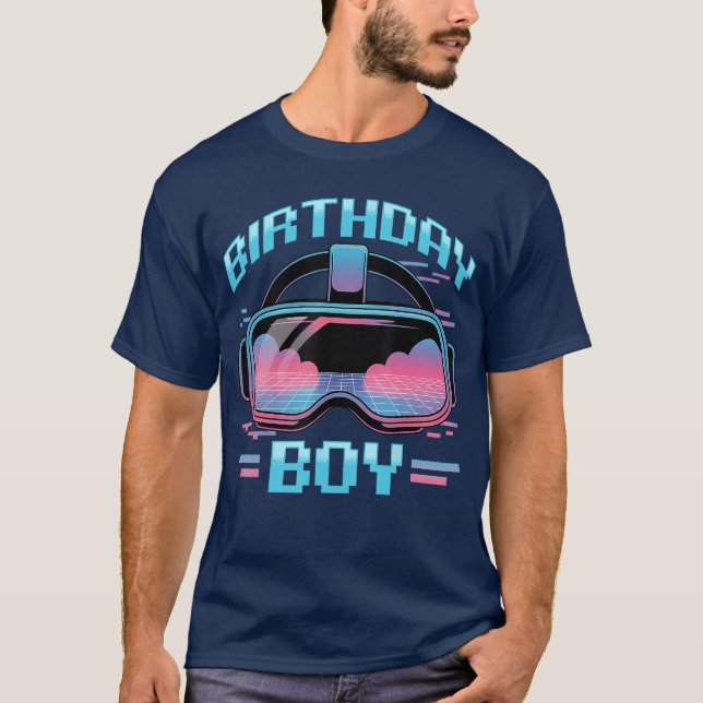 Camiseta Gaming Birthday Boy VR Gamer friends (Anverso)