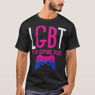 Camiseta Gaming Buddy LGBTQ Gracioso Bisexual Bandera del O